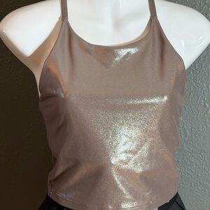 Old Navy Shimmery Taupe Halter Camisole